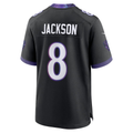 Punc B.Ravens #8 Lamar Jackson Black Alternate Game Stitched Jerseys