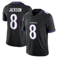 Punc B.Ravens #8 Lamar Jackson Player Black Limited Elite Home Game Stitched Jerseys