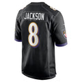 Punc B.Ravens #8 Lamar Jackson Player Black Alternate Game Stitched Jerseys