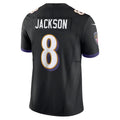 Punc B.Ravens #8 Lamar Jackson Player Black Vapor F.U.S.E. Limited  Stitched Jerseys