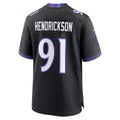 Punc B.Ravens #91 Trey Hendrickson Black Alternate Game Stitched Jerseys