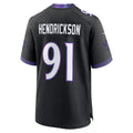 Punc B.Ravens #91 Trey Hendrickson Player Black Home Game Stitched Jerseys