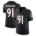 Punc B.Ravens #91 Trey Hendrickson Player Black Vapor Untouchable Limited Home Stitched Jerseys