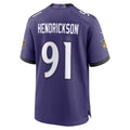 Punc B.Ravens #91 Trey Hendrickson Purple Team Game Stitched Jerseys