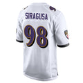 Punc B.Ravens #98 Tony Siragusa Player White Alternate Home Game Stitched Jerseys