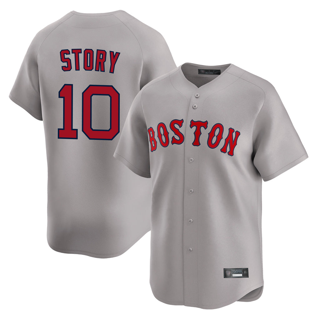 Punc B.Red Sox #10 Trevor Story Player Gray Road Limited Home Game Stitched Jerseys