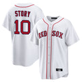 Punc B.Red Sox #10 Trevor Story Player White Home Game Stitched Jerseys