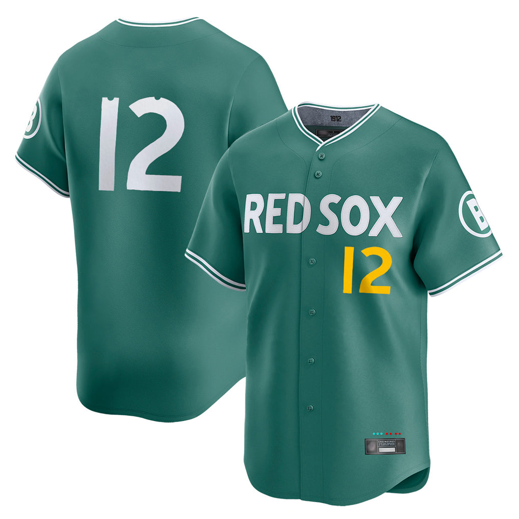 Punc B.Red Sox #12 Connor Wong Player Green City Connect Limited Home Game Stitched Jerseys