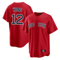 Punc B.Red Sox #12 Connor Wong Player Red Home Game Stitched Jerseys