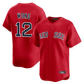 Punc B.Red Sox #12 Connor Wong Player Red Limited Home Game Stitched Jerseys