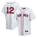 Punc B.Red Sox #12 Connor Wong Player White Home Game Stitched Jerseys