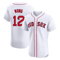 Punc B.Red Sox #12 Connor Wong Player White Limited Elite Home Game Stitched Jerseys