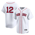 Punc B.Red Sox #12 Connor Wong Player White Limited Home Game Stitched Jerseys