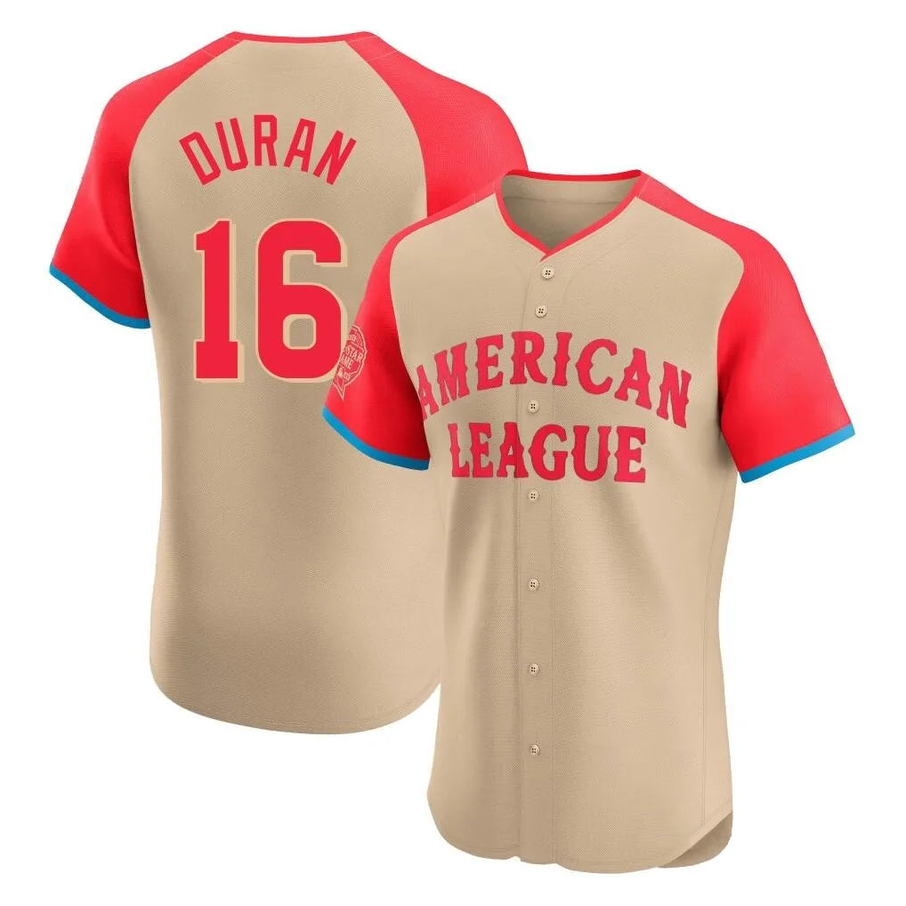 Punc B.Red Sox #16 Jarren Duran Player Cream All-Star Short-Sleeved Limited Elite Home Game Stitched Jerseys