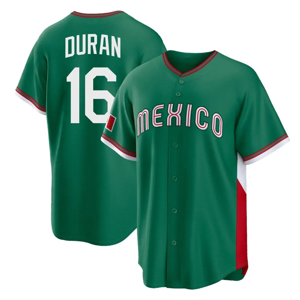Punc B.Red Sox #16 Jarren Duran Player Green Mexico 2026 World Classic Home Game Stitched Jerseys