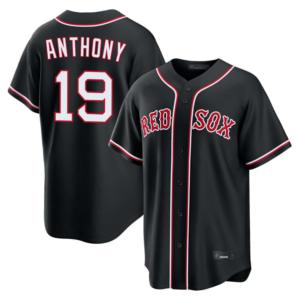 Punc B.Red Sox #19 Roman Anthony Player Black Out Home Game Stitched Jerseys