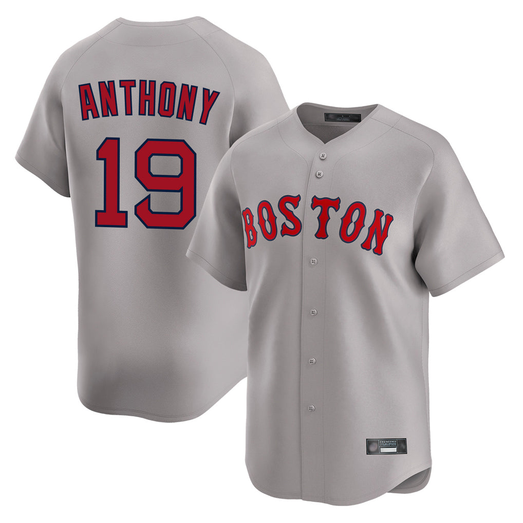 Punc B.Red Sox #19 Roman Anthony Player Gray Road Limited Home Game Stitched Jerseys