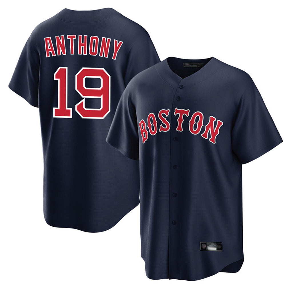 Punc B.Red Sox #19 Roman Anthony Player Navy Home Game Stitched Jerseys