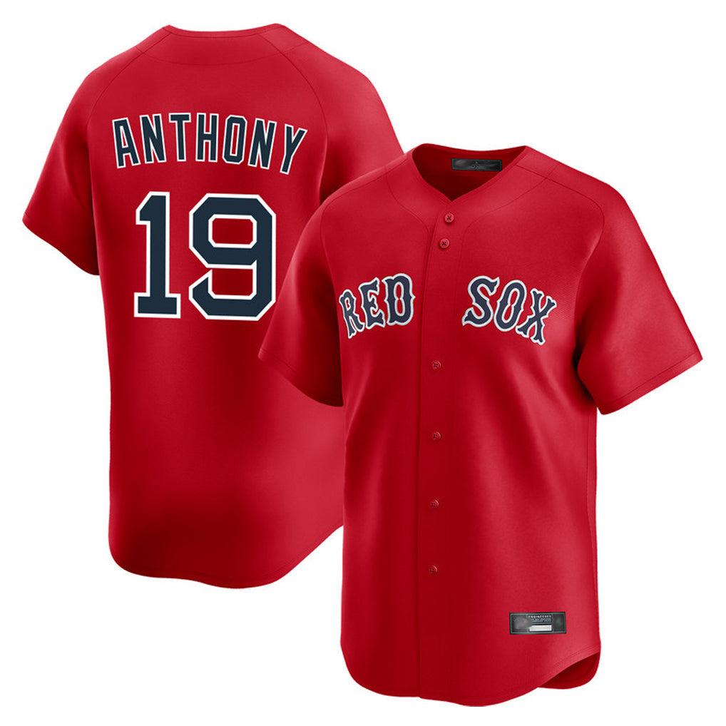 Punc B.Red Sox #19 Roman Anthony Player Red Limited Home Game Stitched Jerseys