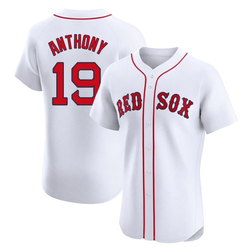 Punc B.Red Sox #19 Roman Anthony Player White Limited Elite Home Game Stitched Jerseys