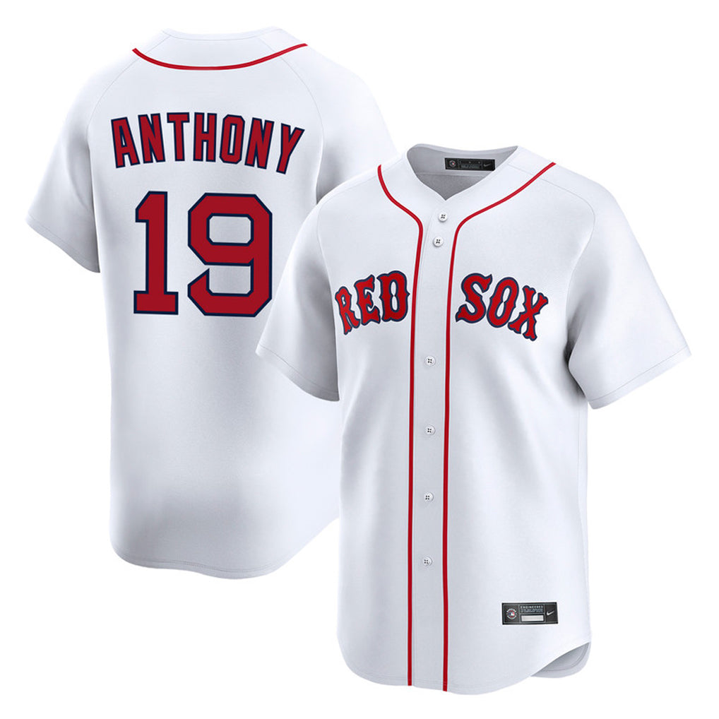 Punc B.Red Sox #19 Roman Anthony Player White Limited Home Game Stitched Jerseys