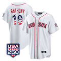 Punc B.Red Sox #19 Roman Anthony Player White USA 250 Fourth of July Home Game Stitched Jerseys