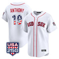 Punc B.Red Sox #19 Roman Anthony Player White USA 250 Fourth of July Limited Home Game Stitched Jerseys