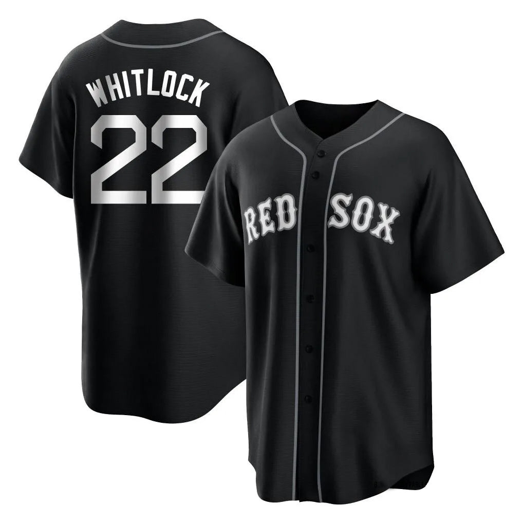 Punc B.Red Sox #22 Garrett Whitlock Player Black Home Game Stitched Jerseys