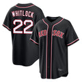Punc B.Red Sox #22 Garrett Whitlock Player Black Out Home Game Stitched Jerseys
