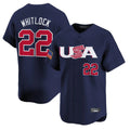 Punc B.Red Sox #22 Garrett Whitlock Player Navy USA World Classic Home Game Stitched Jerseys
