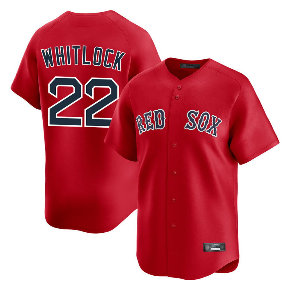 Punc B.Red Sox #22 Garrett Whitlock Player Red Limited Home Game Stitched Jerseys