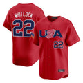 Punc B.Red Sox #22 Garrett Whitlock Player Red USA World Classic Home Game Stitched Jerseys