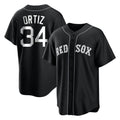 Punc B.Red Sox #34 David Ortiz Player Black Home Game Stitched Jerseys