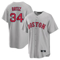 Punc B.Red Sox #34 David Ortiz Player Gray Road Home Game Stitched Jerseys