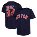 Punc B.Red Sox #34 David Ortiz Player Navy Mitchell & Ness Cooperstown Collection Mesh Home Stitched Jerseys