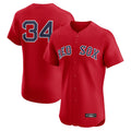 Punc B.Red Sox #34 David Ortiz Player Red Limited Elite Home Game Stitched Jerseys