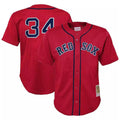 Punc B.Red Sox #34 David Ortiz Player Red Mitchell & Ness Cooperstown Collection Mesh Home Stitched Jerseys