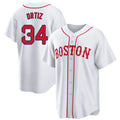 Punc B.Red Sox #34 David Ortiz Player White Game Home Stitched Jerseys