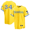 Punc B.Red Sox #34 David Ortiz Player Yellow Home Game Stitched Jerseys