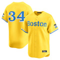 Punc B.Red Sox #34 David Ortiz Player Yellow Limited Home Game Stitched Jerseys