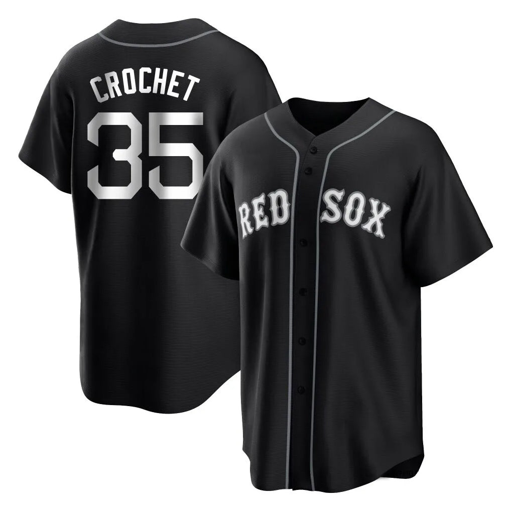 Punc B.Red Sox #35 Garrett Crochet Player Black Home Game Stitched Jerseys