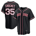Punc B.Red Sox #35 Garrett Crochet Player Black Out Home Game Stitched Jerseys