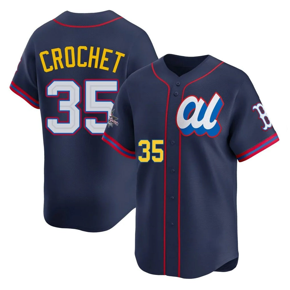 Punc B.Red Sox #35 Garrett Crochet Player Navy American League All-Star Edition Game Stitched Jerseys