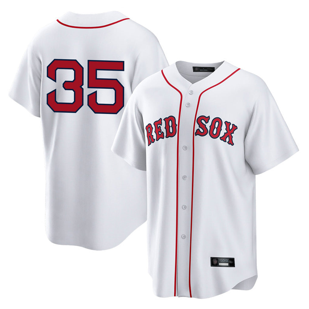Punc B.Red Sox #35 Garrett Crochet Player White Home Game Stitched Jerseys