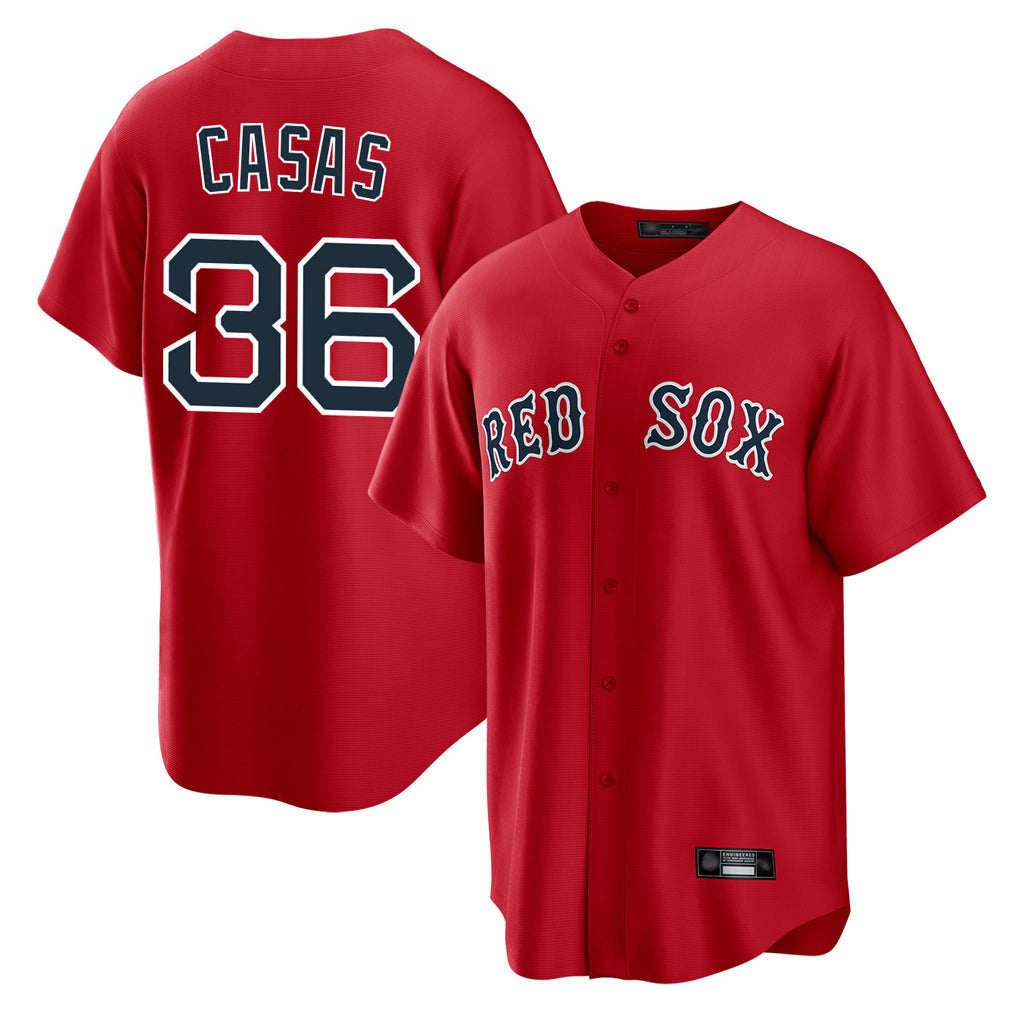 Punc B.Red Sox #36 Triston Casas Player Red Home Game Stitched Jersey