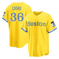 Punc B.Red Sox #36 Triston Casas Player Yellow Home Game Stitched Jersey