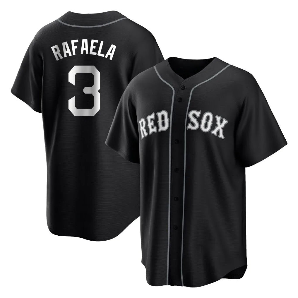 Punc B.Red Sox #3 Ceddanne Rafaela Player Black Home Game Stitched Jerseys