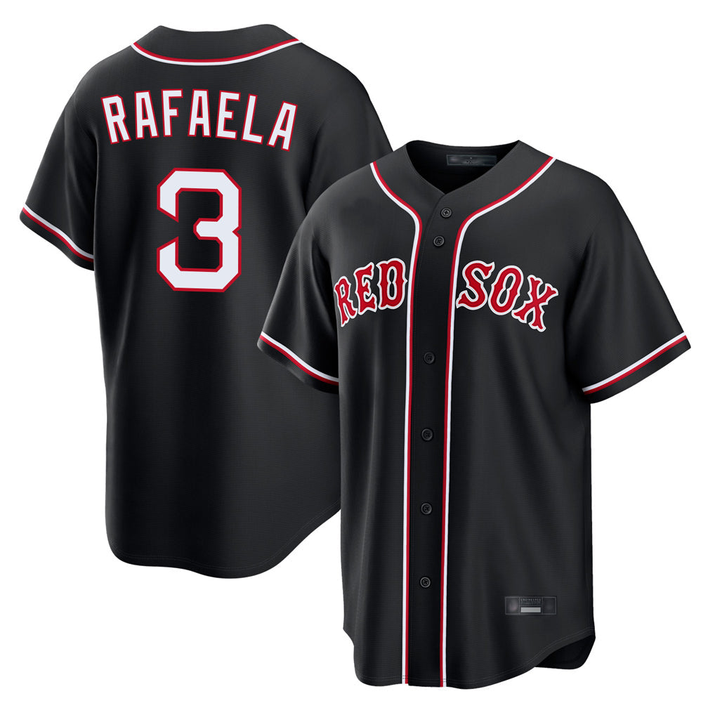 Punc B.Red Sox #3 Ceddanne Rafaela Player Black Out Home Game Stitched Jerseys
