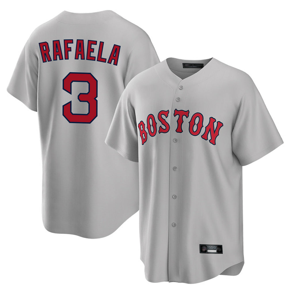 Punc B.Red Sox #3 Ceddanne Rafaela Player Gray Road Home Game Stitched Jersey