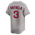 Punc B.Red Sox #3 Ceddanne Rafaela Player Gray Road Limited Home Game Stitched Jerseys